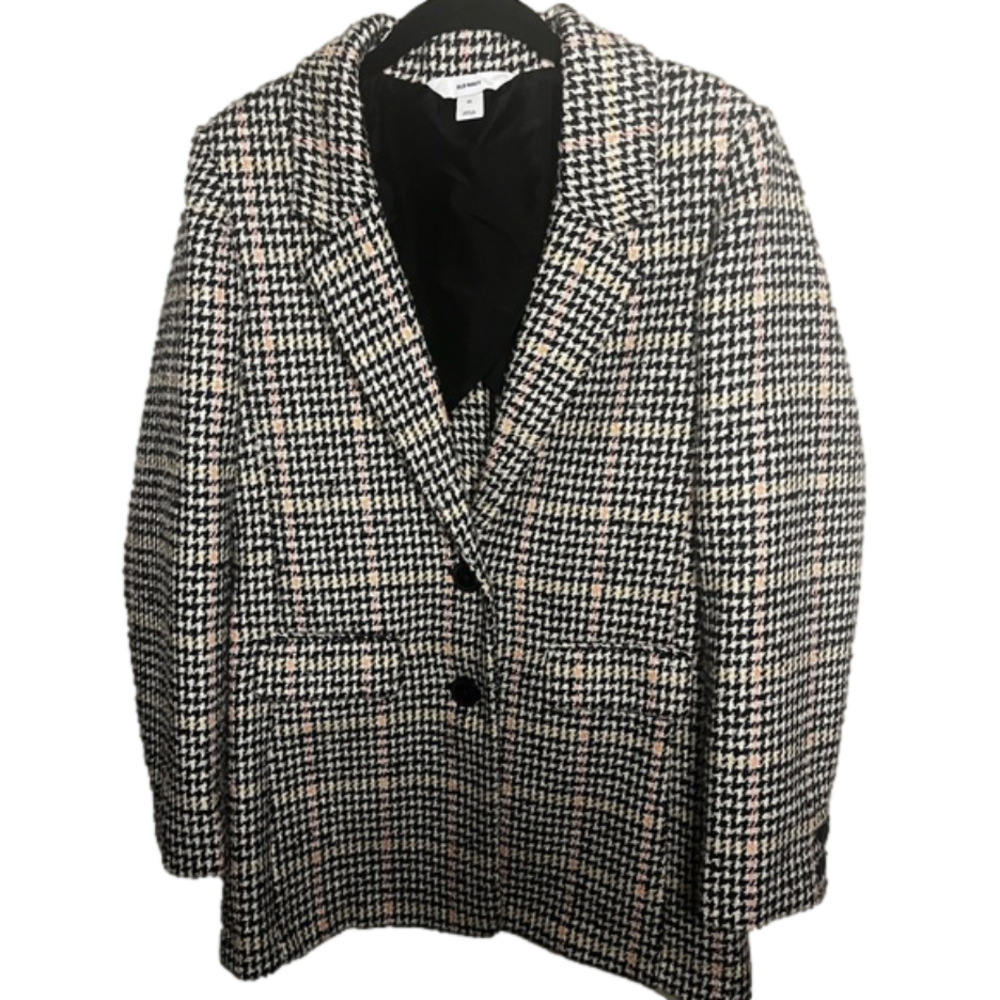 Old Navy Oversized Plaid Jacket/Blazer XS